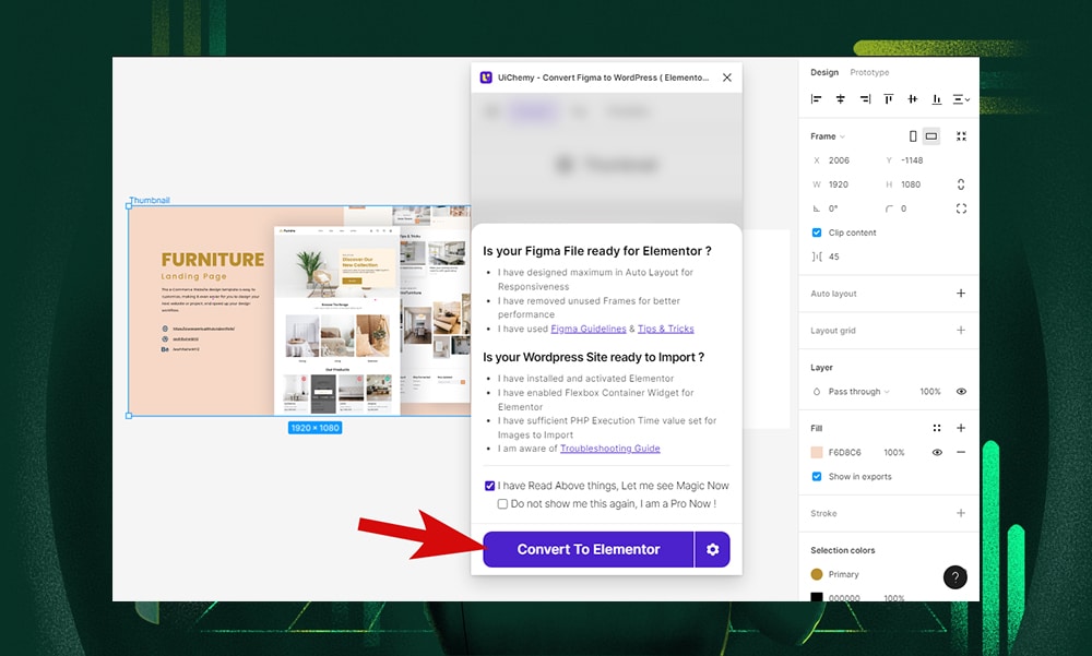 convert Figma to Elementor