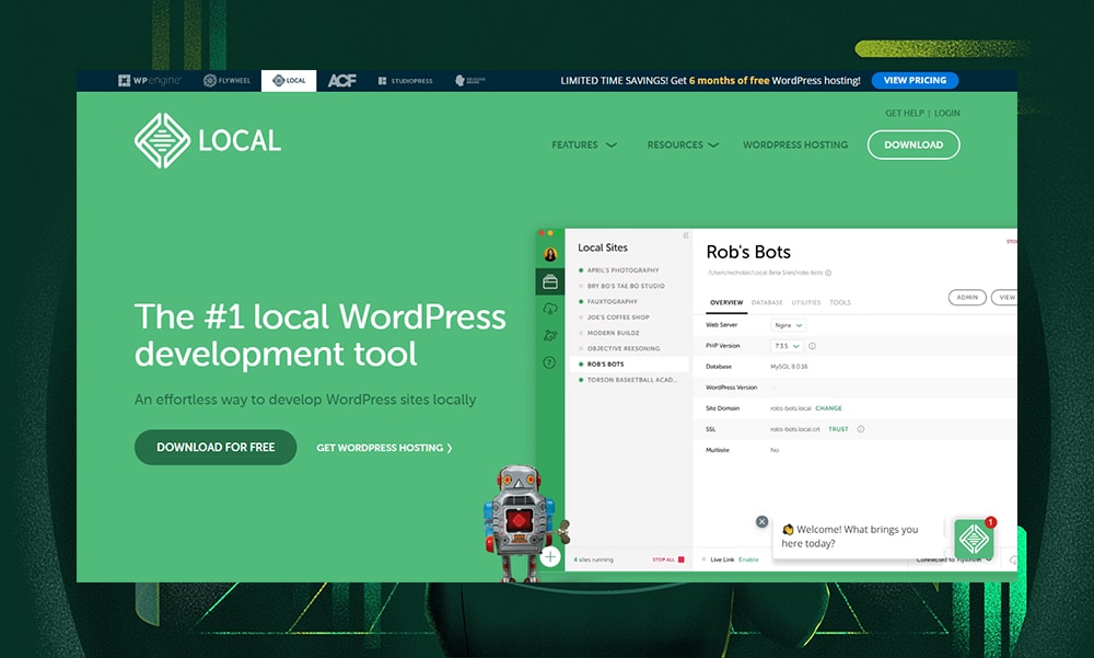 LocalWP homepage