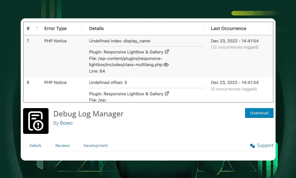 Debug Log Manager