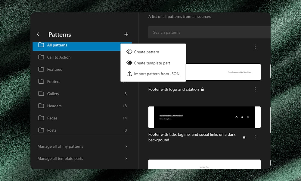 WordPress pattern icon