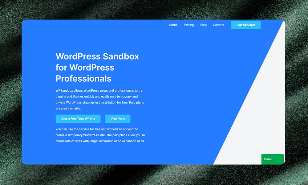 WPSandbox.et homepage