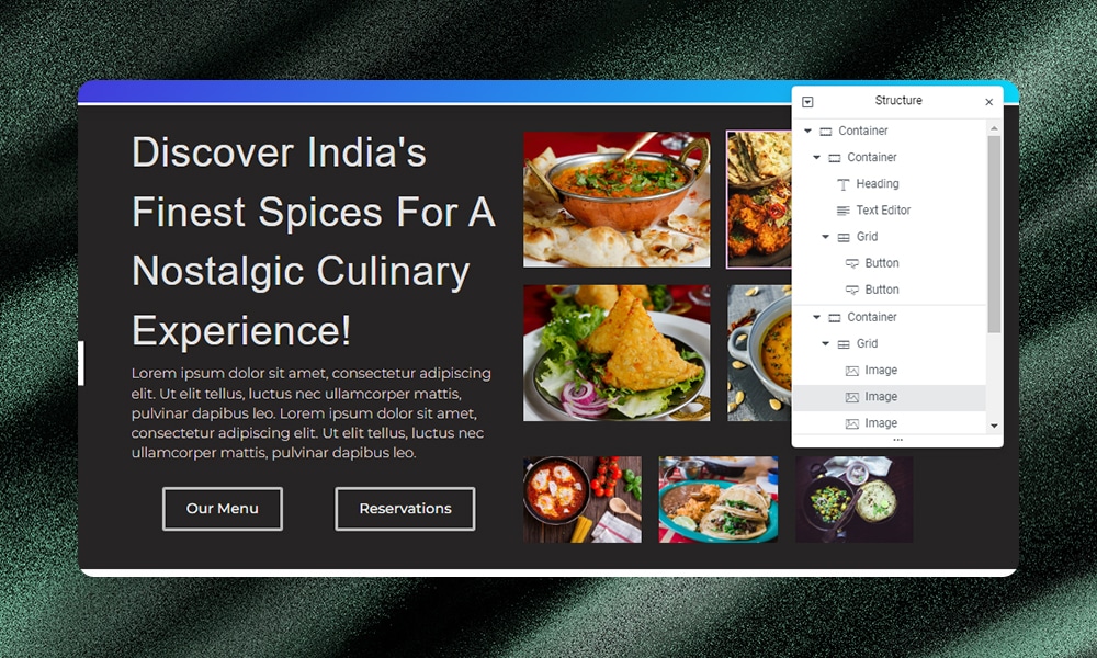 Elementor container nesting