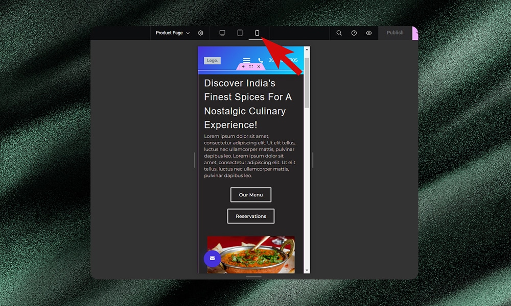 Elementor responsive container