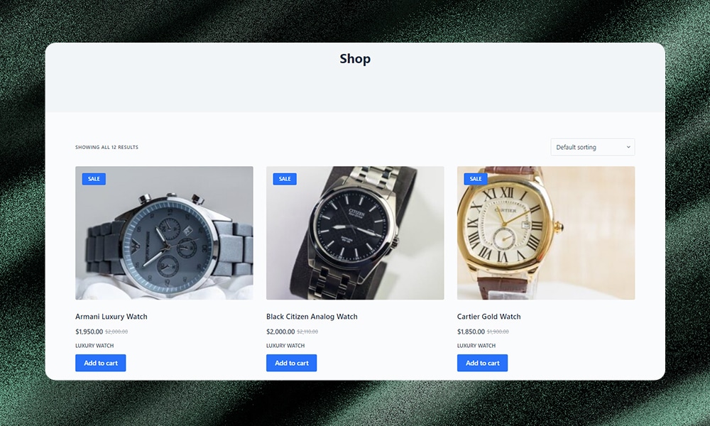 sample Blocksy WooCommerce shop