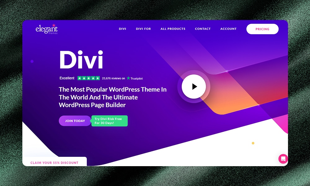 Divi homepage