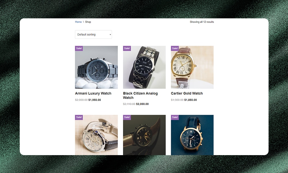 sample Neve WooCommerce shop