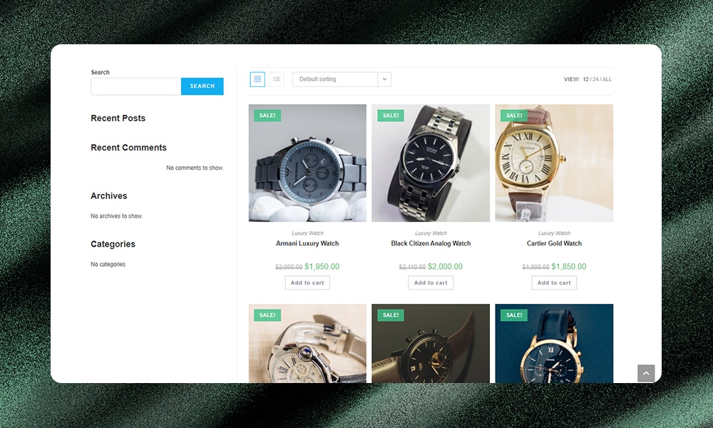 sample OceanWP WooCommerce shop
