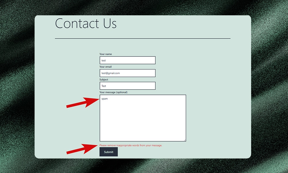 contact form 7 spam protection
