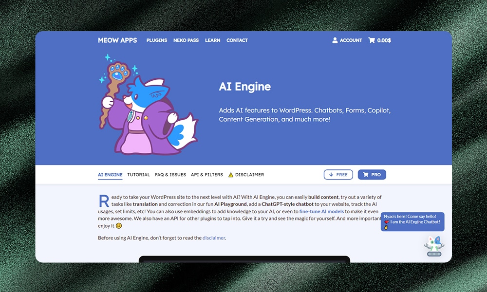 AI Engine homepage