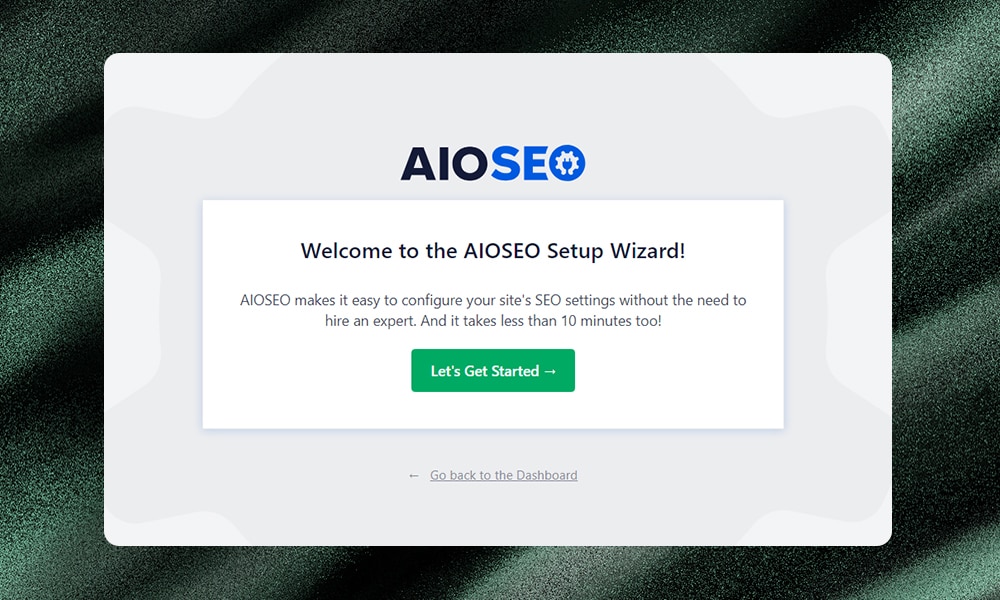 AIOSEO setup wizard