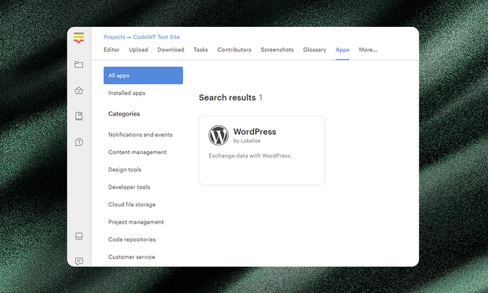 install WordPress in Lokalise